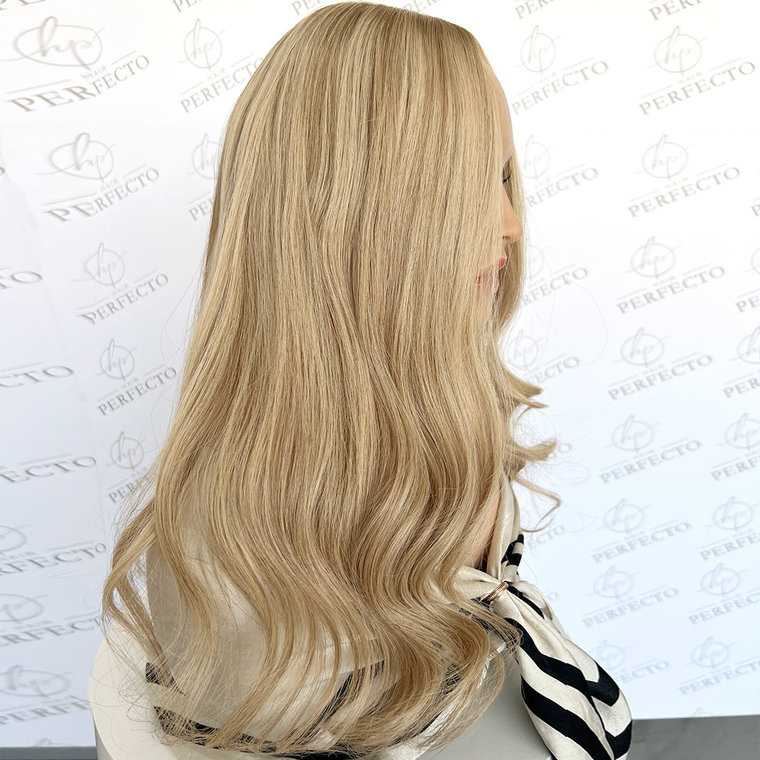 Hair Toppers 8*8 Virgin Hair Golden Blonde Silk Base Hair Pieces - Aura