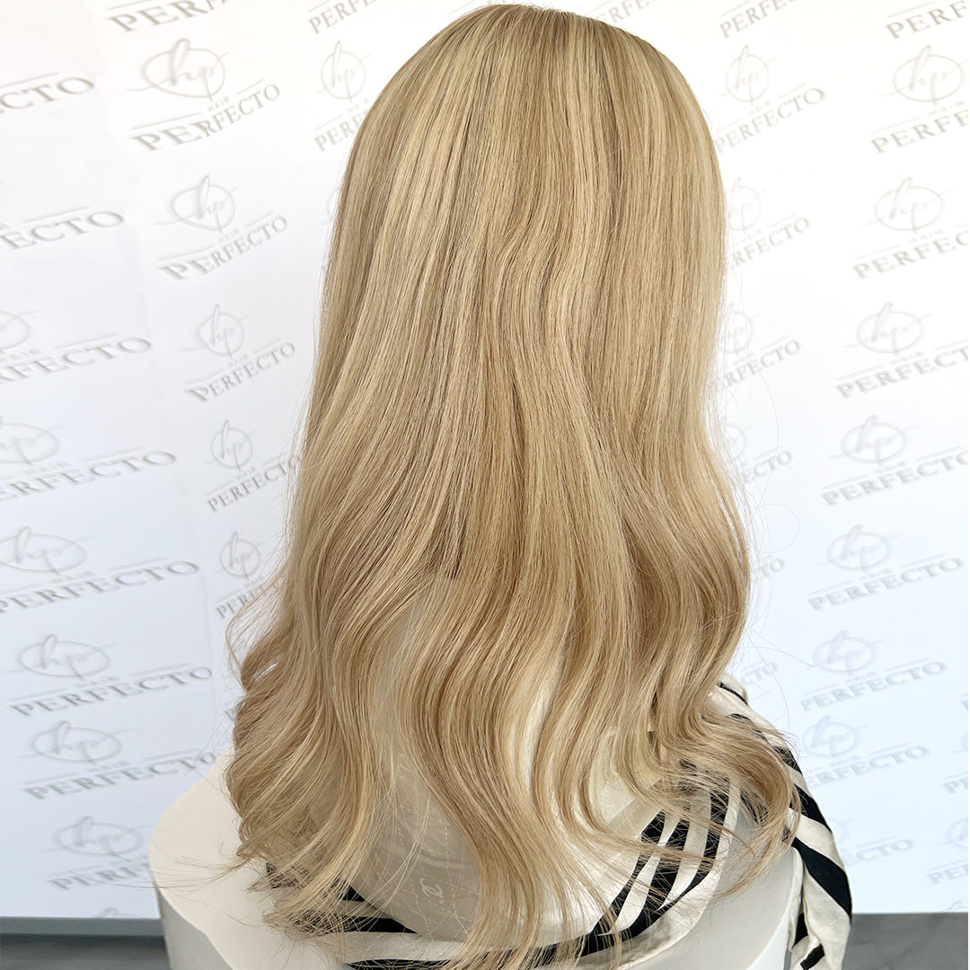 Hair Toppers 8*8 Virgin Hair Golden Blonde Silk Base Hair Pieces - Aura