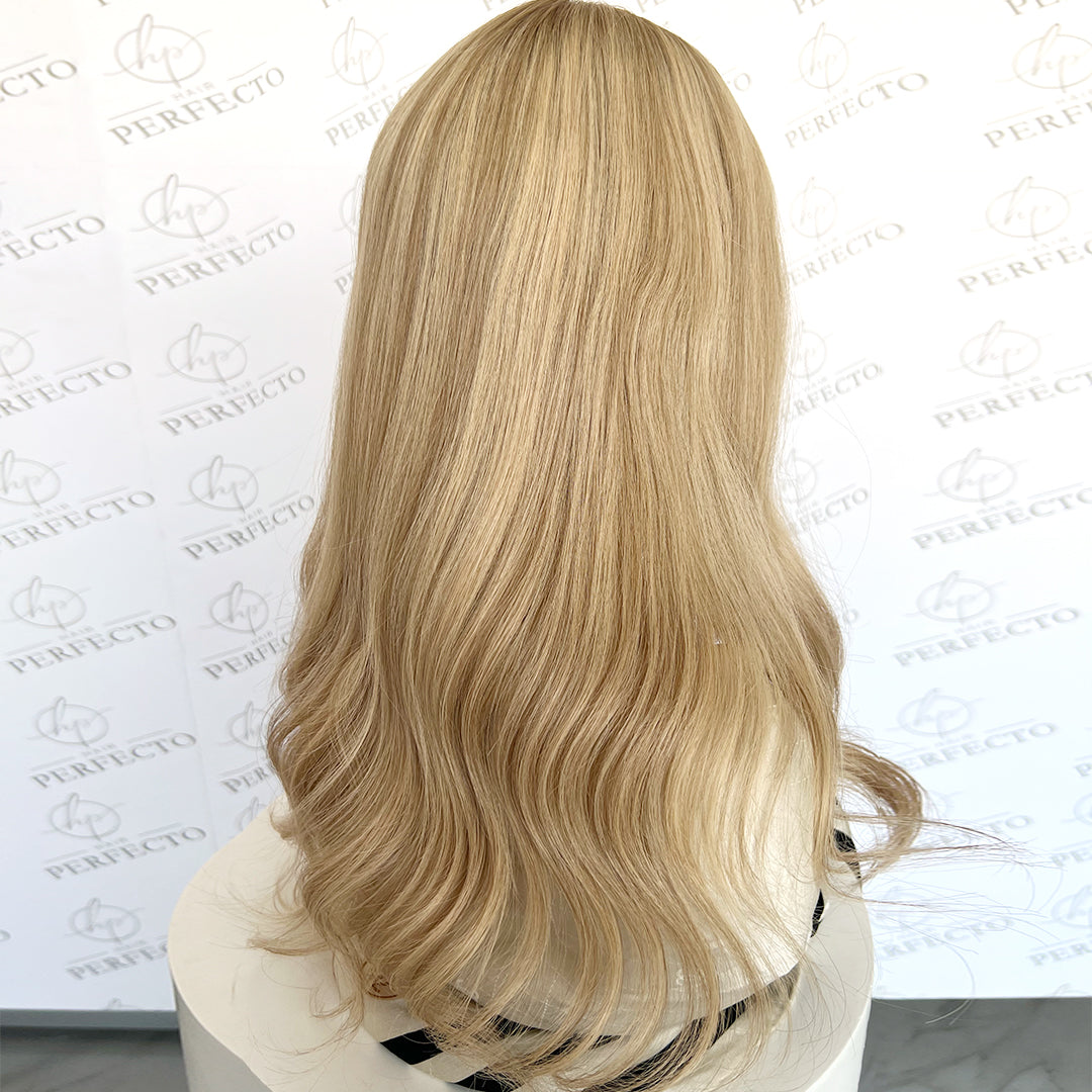 Hair Toppers 8*8 Virgin Hair Golden Blonde Silk Base Hair Pieces - Aura