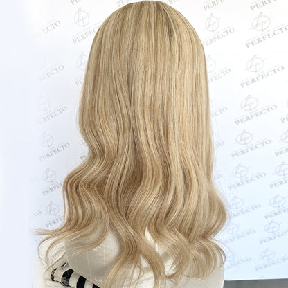 Hair Toppers 8*8 Virgin Hair Golden Blonde Silk Base Hair Pieces - Aura