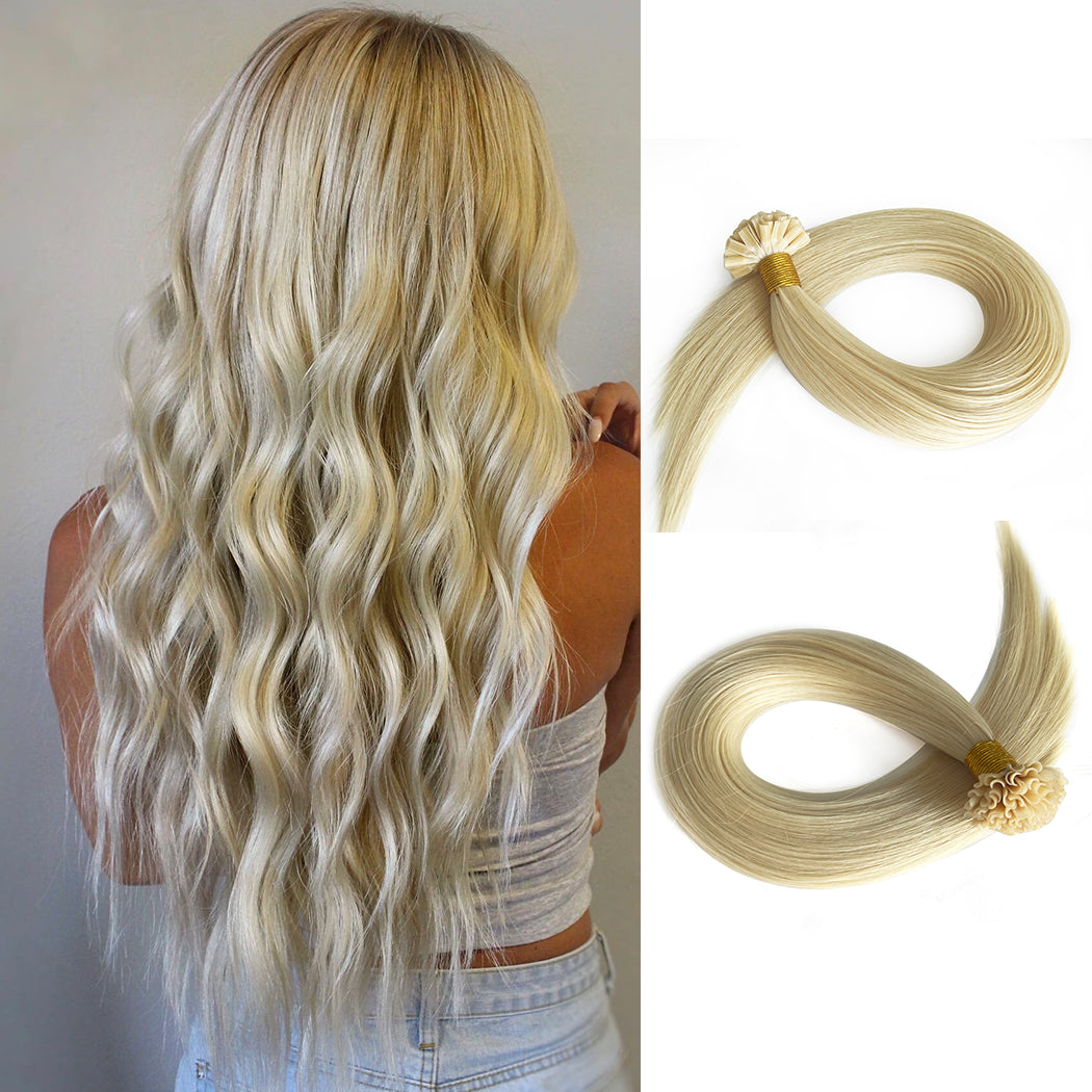Keratin Bonds U-Tip Hair Extensions - #60 Blonde Hair | Hairperfecto