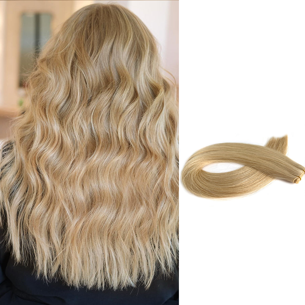 Genius Hair Wefts - 100% Virgin Human Hair Blonde Wefts #M18/60 | Hairperfecto