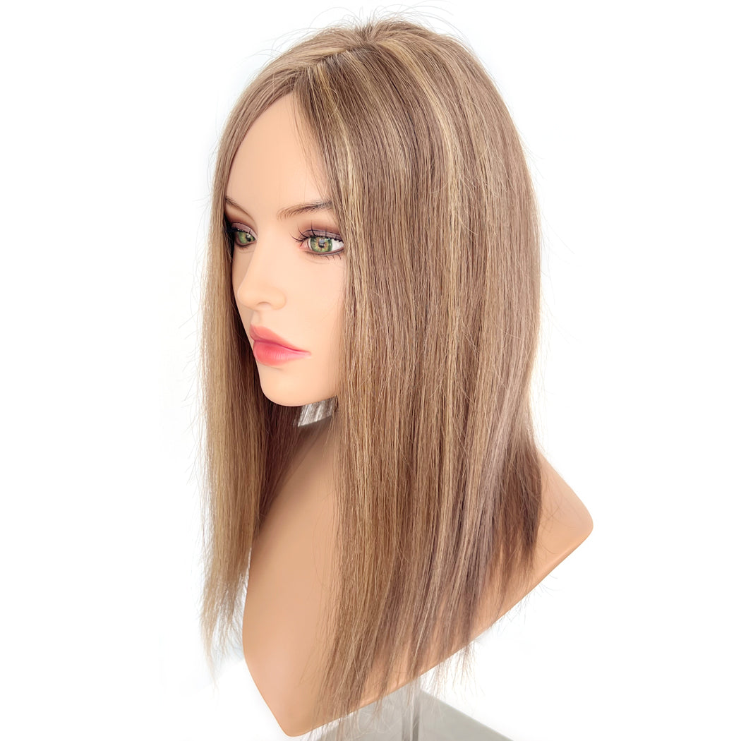 Hair Toppers 18''  #4/12  8''*8'' - Silk Top Hair Toppers| Hairperfecto