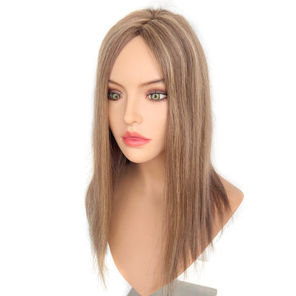 Hair Toppers 18''  #4/12  8''*8'' - Silk Top Hair Toppers| Hairperfecto