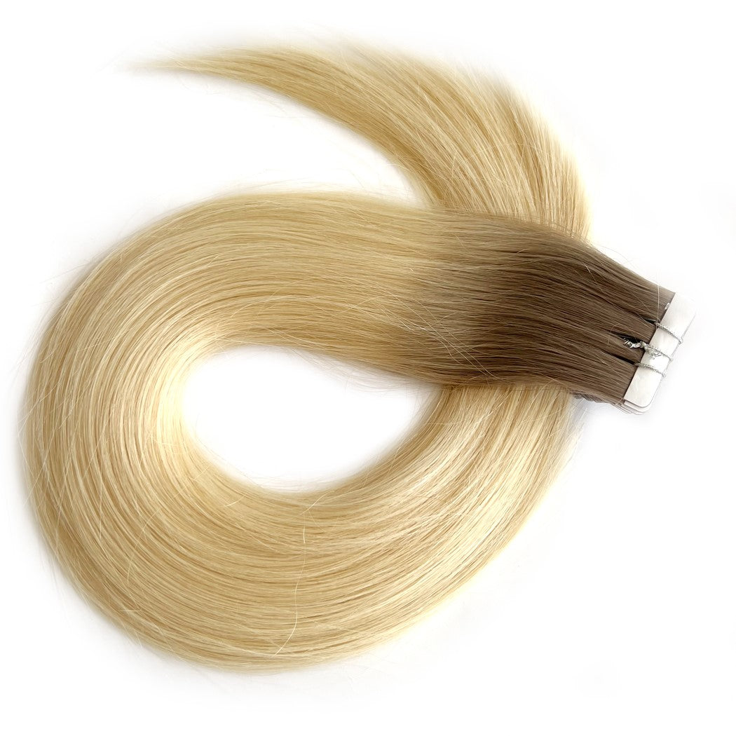 Tape In Hair Extensions - #5AT60B Human Hair Classic Tape Ins | Hairperfecto
