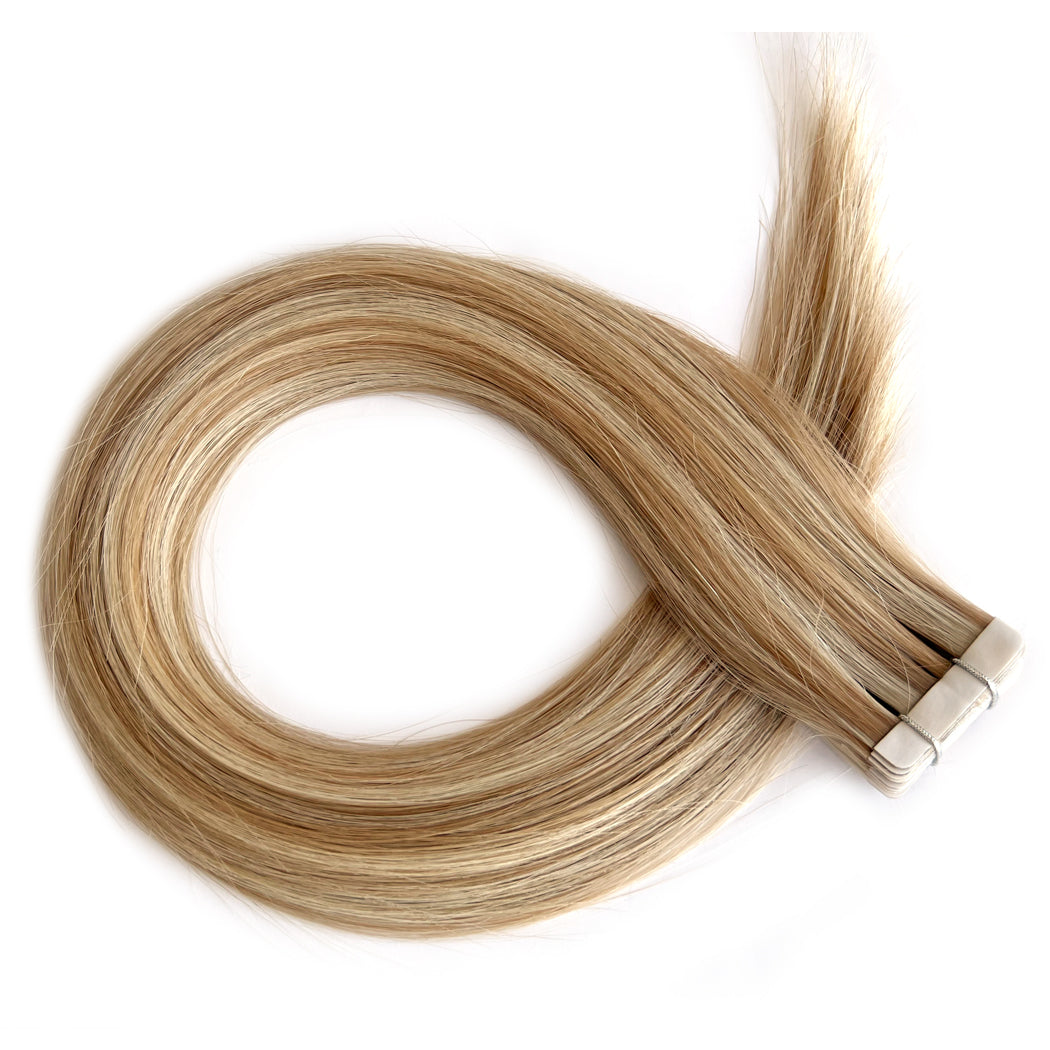Tape In Hair Extensions - #P8/613 Human Hair Classic Tape Ins | Hairperfecto