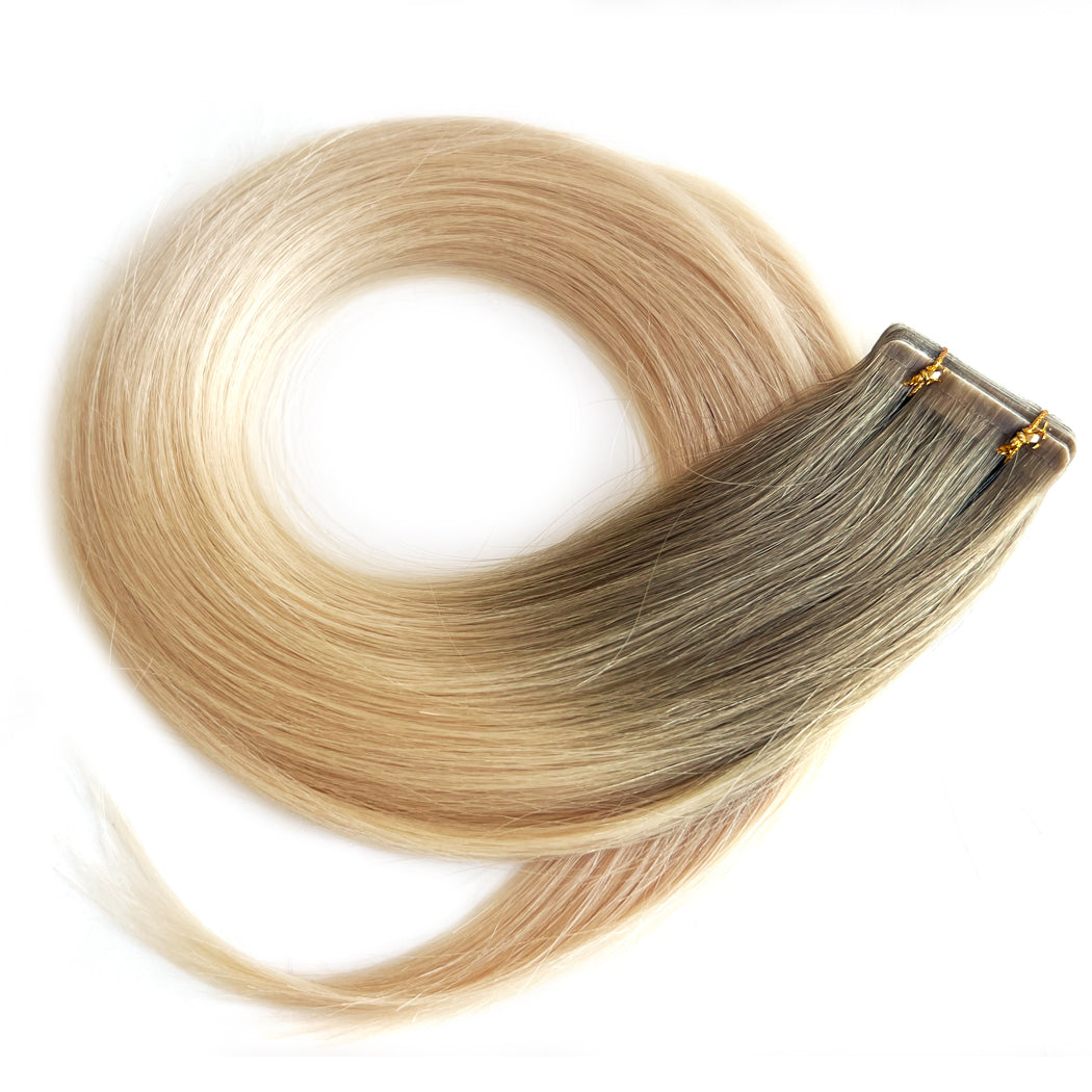 Tape In Hair Extensions Semi-Invisible Seamless Tape Ins #RLC - Hairperfecto
