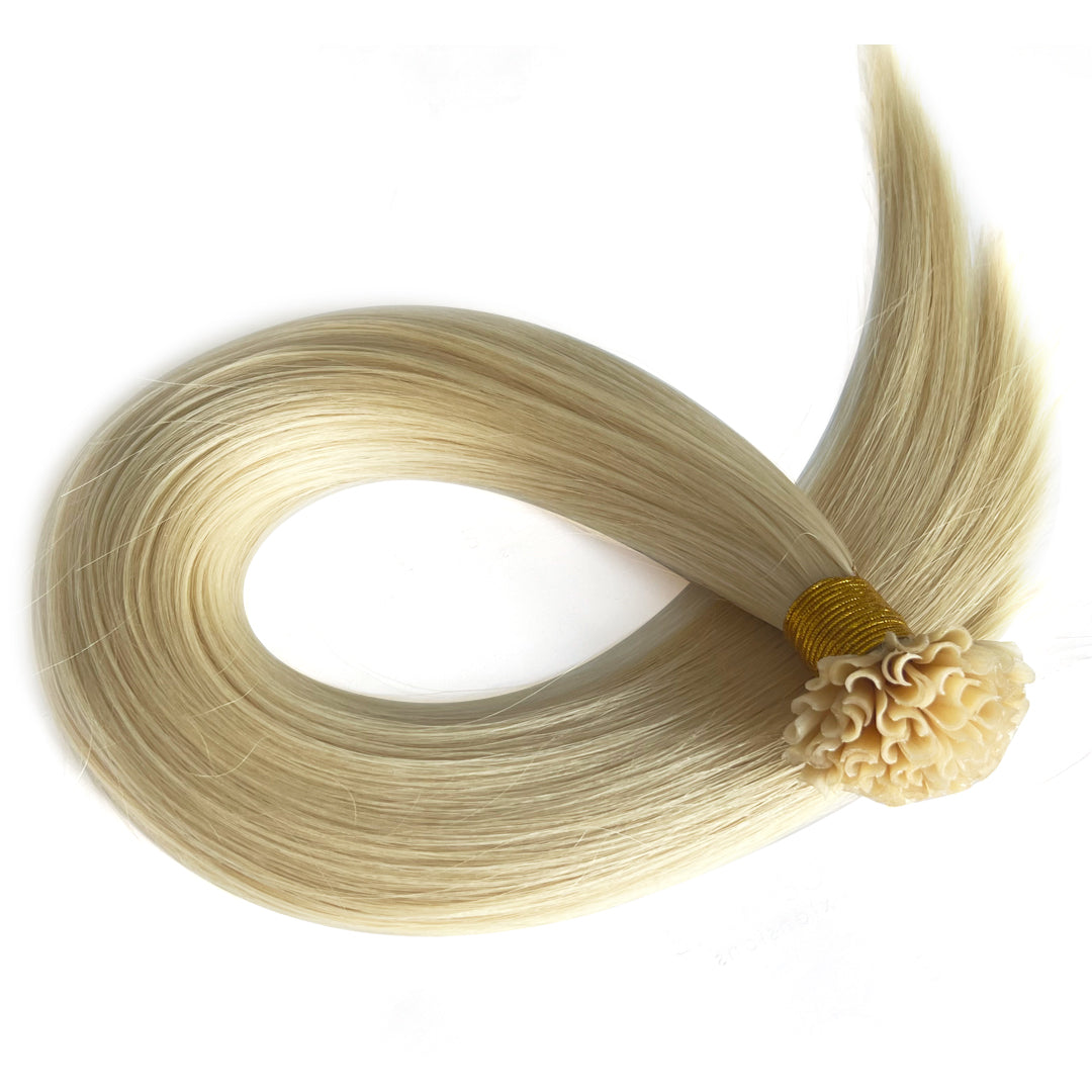 U Tip Keratin Hair Blonde #60 Human Hair Extensions | Hairperfecto
