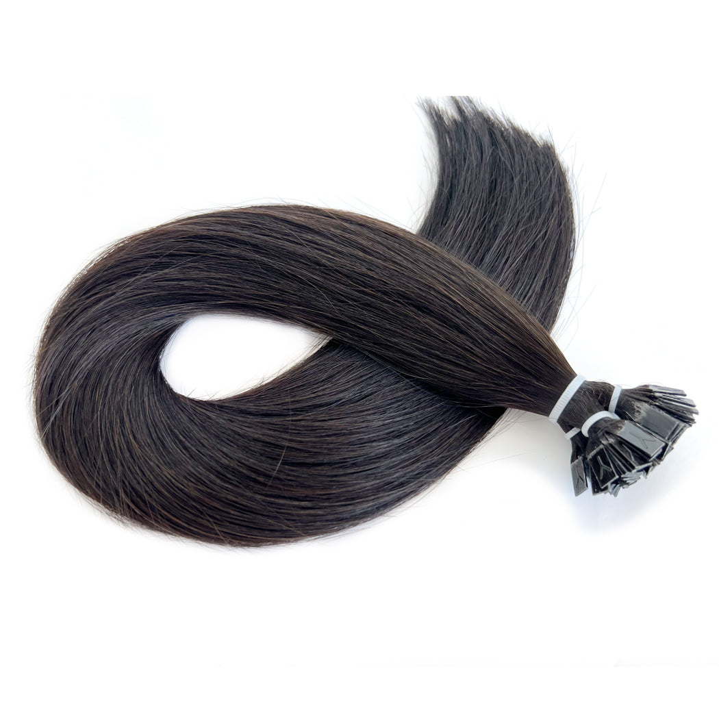 Flat Tip Hair Extensions Off  Black #1B Keratin Hair Extensions