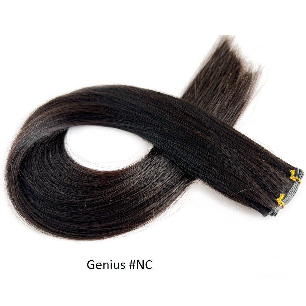 Genius Weft Hair Extensions - 100% Virgin Human Hair Wefts #NC| Hairperfecto