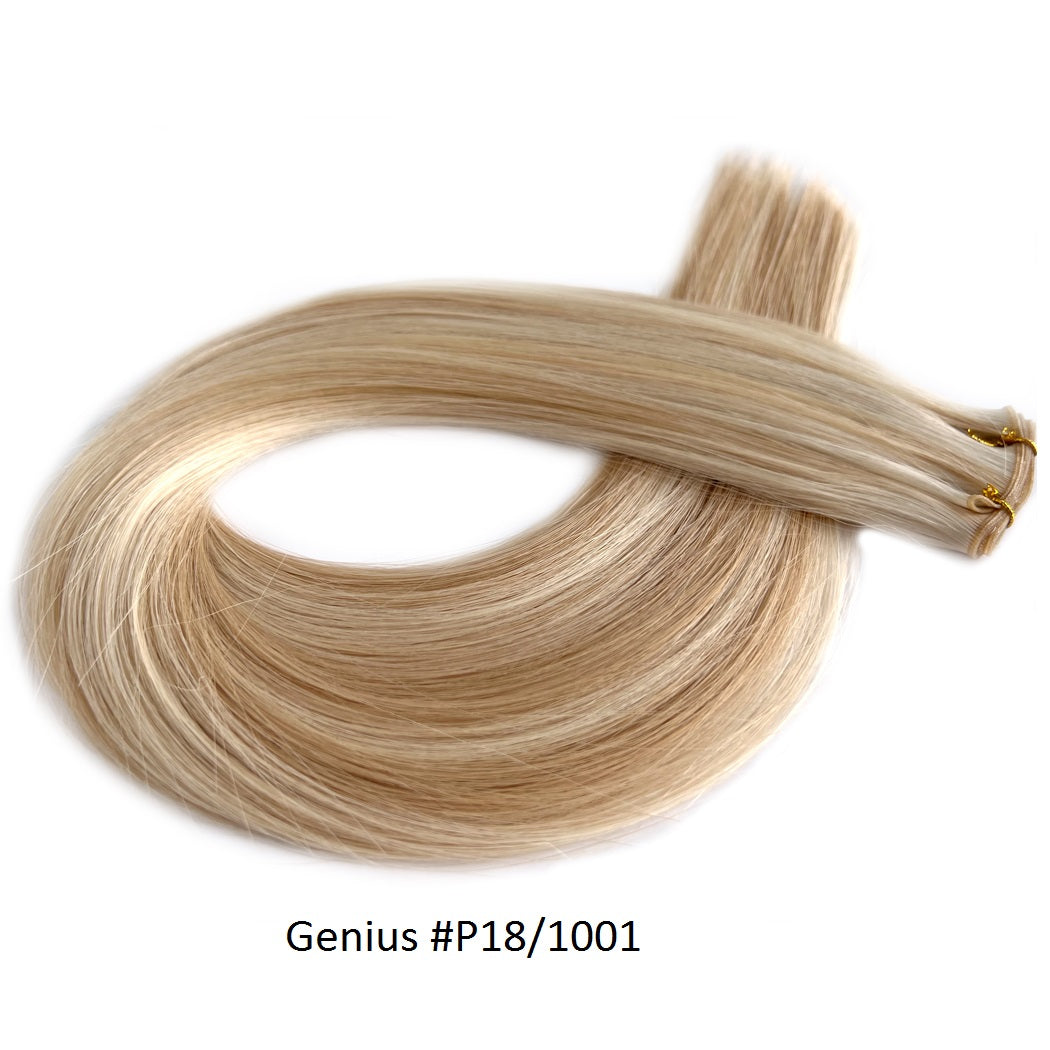 Genius Weft Hair Extensions - 100% Virgin Human Hair Wefts #P18/1001| Hairperfecto