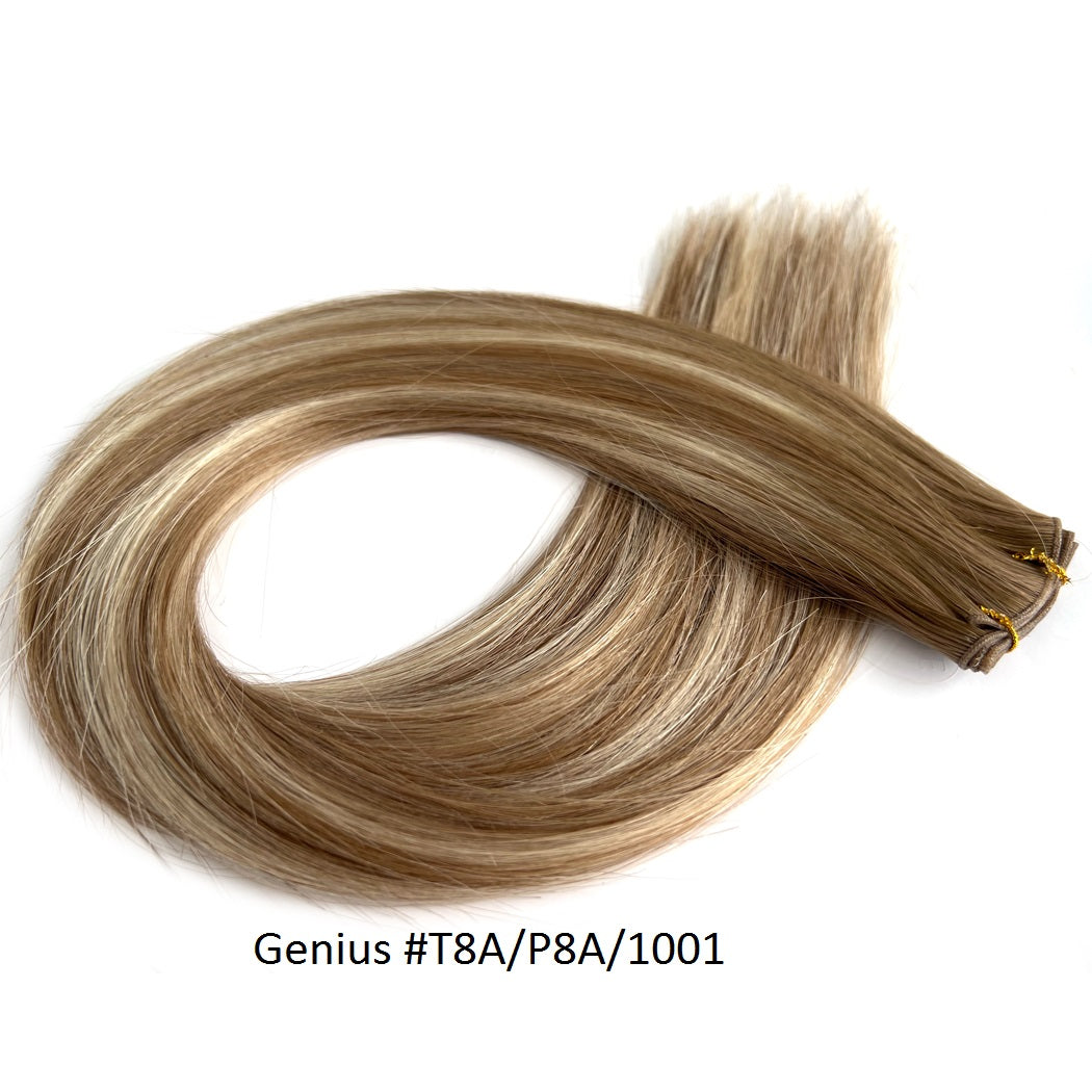 Genius Hair Wefts - 100% Virgin Human Hair Weft #T8A/P8A/1001  | Hairperfecto