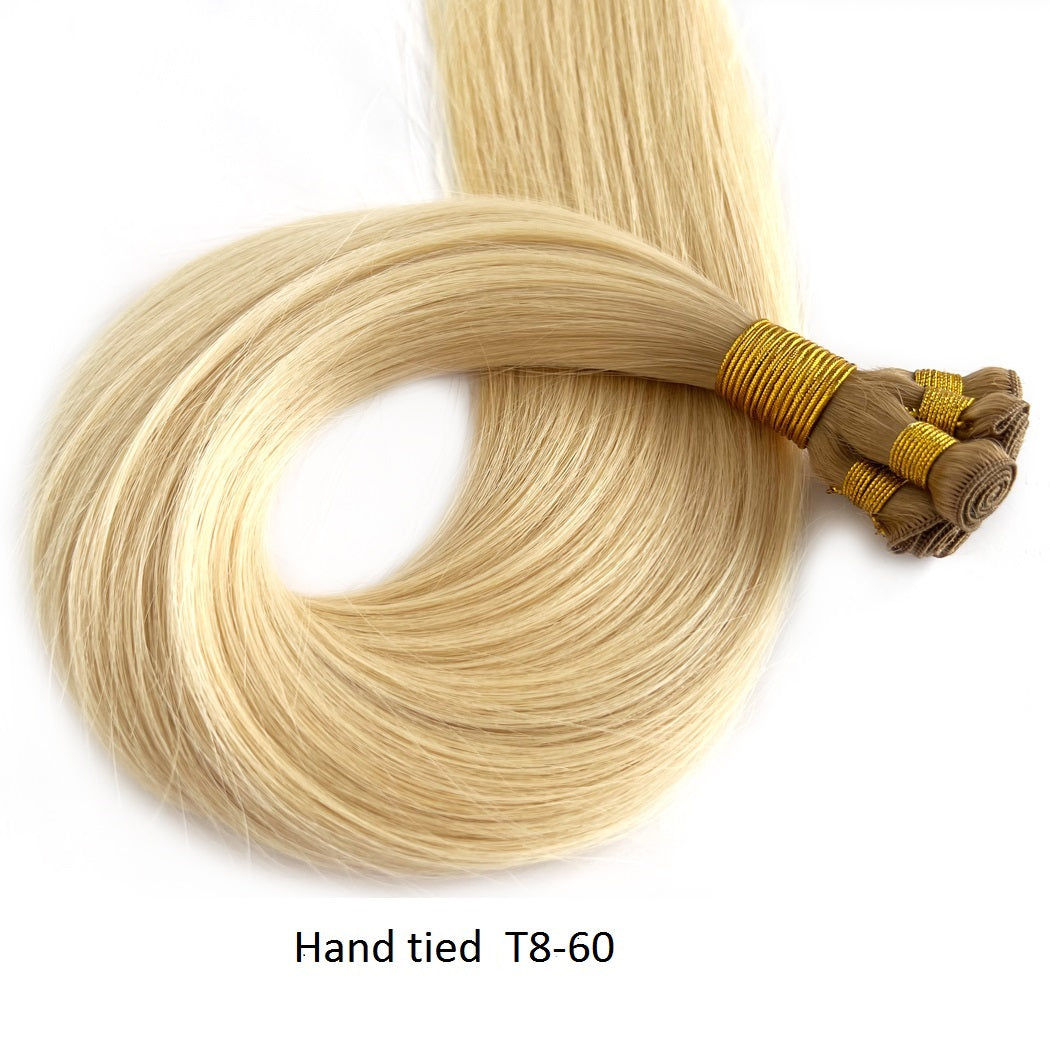 Wefts Hair Extensions #T8-60 Hand-Tied Hair Weft | Hairperfecto